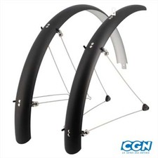 GARDE BOUE VTC/VTT 26'' STRONG TOUR PLASTIQUE A TRINGLES 54MM NOIR MAT (PR) -