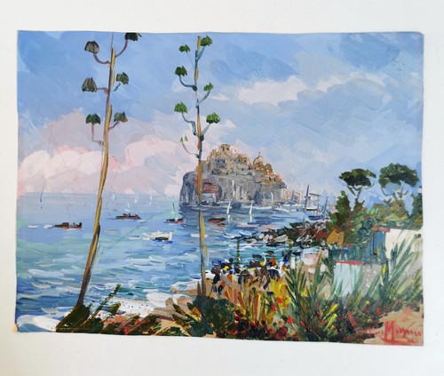 Tableau ancien huile vue - , de