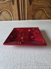 Assiette Plat Décoration Coupe Coupelle Présentation Apéritif Vide Poche Rouge