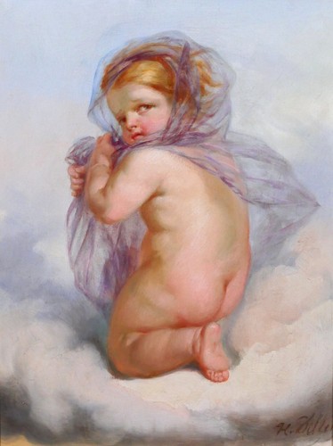 Antique painting henri joseph - painting,