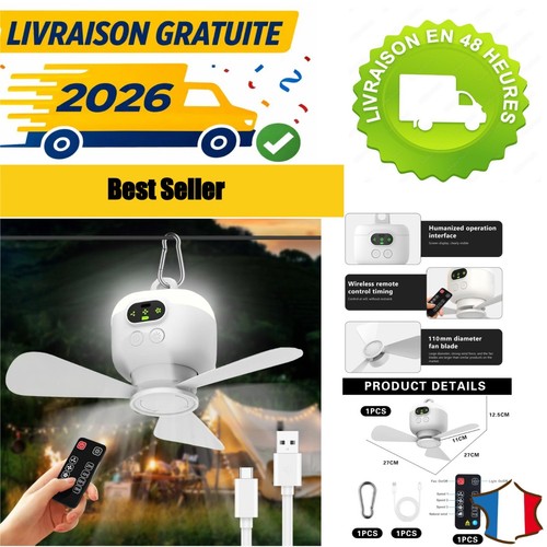 Ventilateur plafond camping - plafond,