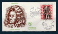 MONACO   enveloppe 1er jour  tableau  prince  Charles  II    1968