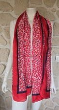 Echarpe rouge, blanche et
