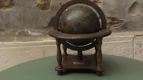 Ancien globe bureau bois - globe, en