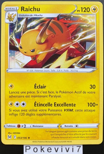 Carte pokemon raichu 053 196 - pokemon, 053/196