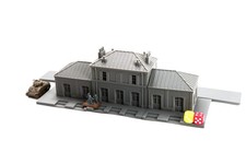 Carentan Train Station Avec Plate-Forme - 3D Imprimé Miniature WW2 Wargaming