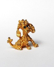 Broche  métal doré + strass