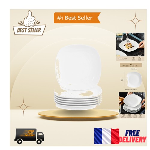 Assiettes carrées en - 6,