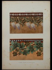 HENRI BODIN, TENTURES ART NOUVEAU - PLANCHE 1899 - FLEURS