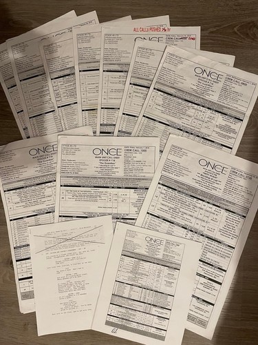 Call sheet once - upon, time