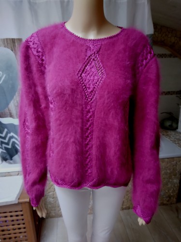 Magnifique pull angora fushia - angora,