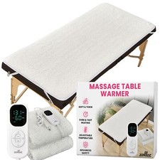 Extra Thick Massage Table Warmer Heating Pad - Dense Coil Sherpa Fabric Massa...