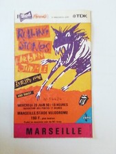 The Rolling Stones Europe 1990 Marseille Concert Collector's Ticket June 20, 1990