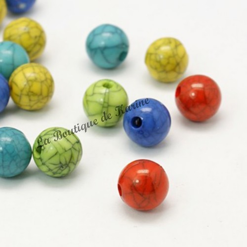 Lot perles multicolore 10 - lot,