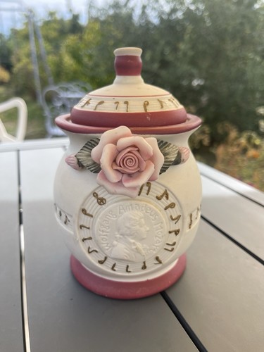 Pot céramique couvercle rose - pot,