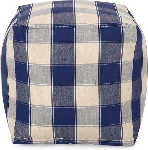 Pouf ivory navy blue - ivory, rest