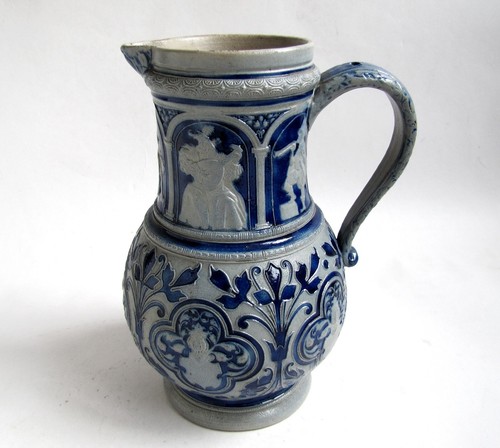 Ancien pichet vin grès - à,