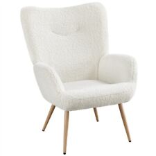 Fauteuil de Salon Moderne en Tissu Bouclette Chaise d'appoint 