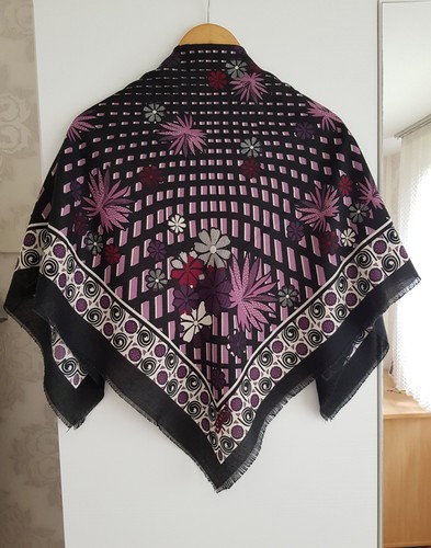 Foulard carré épais - , noir