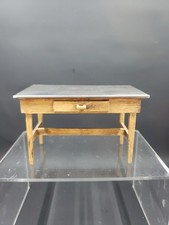 Dollhouse Miniature Zinc Topped Kitchen Work Table by Paul Rouleau 1:12 Scale