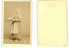 Portrait of&#039;a Servant Albumen Print 6.5x9.5 Circa 1880 Ti