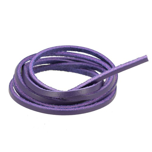 Lacet cuir carré largeur - en,