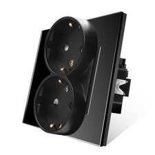Double prise Schuko avec borne