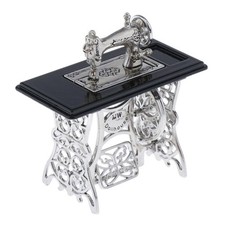 Machine à coudre en métal pour maison de poupée 1/12, mini meubles de maison,