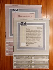 D: 2 x Sixt AG, Pullach near Munich, 1990, 2 Warrants*