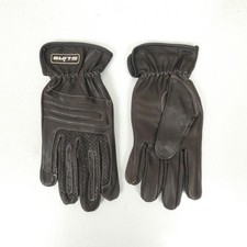 Paire Gant moto cuir maron