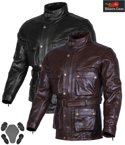 Veste cuir cirée pour - veste, en