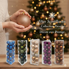 Lot 54 Boules de 3 cm Boules Décoration Sapin de Noel Boules pour sapin 