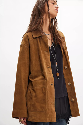 Veste femme oversize cuir - veste, en