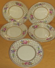 5 assiettes plates porcelaine