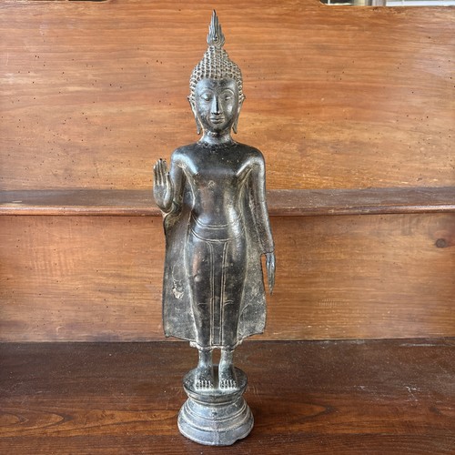 Ancien bouddha birman bronze - bouddha,