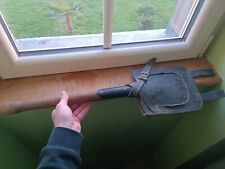 WW2 German Straight Shovel with Leather 