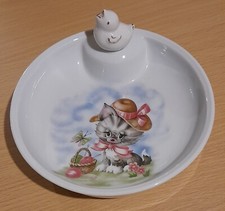 Assiette à Bouillie Bébé Avec Bouchon  PF Porcelaine Ferrand