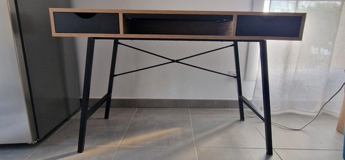 Bureau betm noir bois en - bureau,