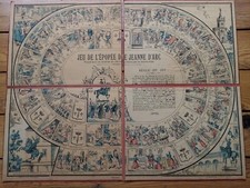 c. 1910 - RARISSIME ANCIEN JEU DE L'OIE - "JEU DE L'EPOPEE DE JEANNE D'ARC"