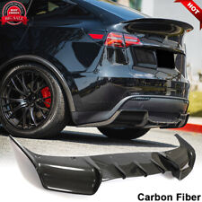 For Tesla Model Y 2019-2023 DRY CARBON Rear Bumper Diffuser Lip Spoiler Body Kit