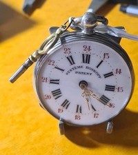 Montre à Gousset ROSKOPF  Argent Poinçon  Mouvement Fonctionnel Lire DESCRIPTIF 