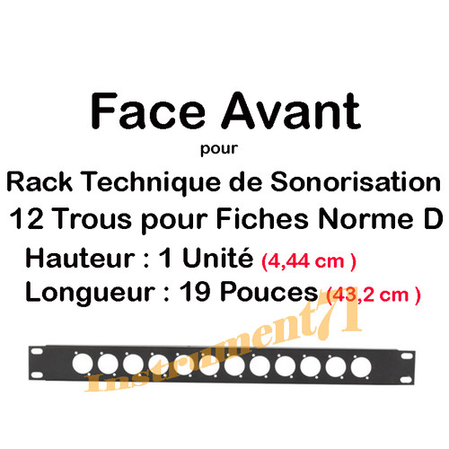 Face avant pré percée de - face,