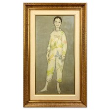 Philippe Noyer (1917-1985), "Portrait" Framed Original Oil Painting on Canvas, D