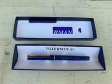 Ancien STYLO PLUME WATERMAN France Couleur BLEU avec boite Années 1980