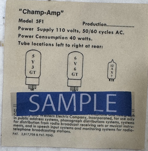 Vintage tweed champ - tweed, amp