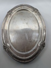 Plat En Métal Argenté ? Orfèvre Ravinet D'enfer , Poinçon R D Et Trèfle 