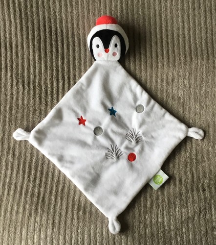 Doudou pingouin blanc noir - doudou,