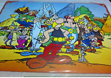Plaque Métal Tôlée Vintage 20X30 ASTERIX ET SES AMIS 2 BD  Neuf NEWS griH