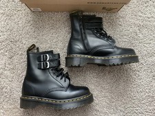 Dr. Doc Martens 1460 ALT Biker Combat Boots Ankle Buckle Zipper 5 USM 6 USL