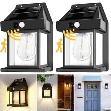 2 pcs Solar Light Lampara Focos Solares Exterior Led de Jardin Patio Sensor